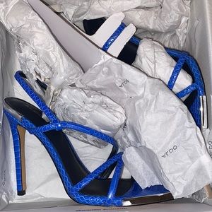 Blue Aldo Snake Skin Heels